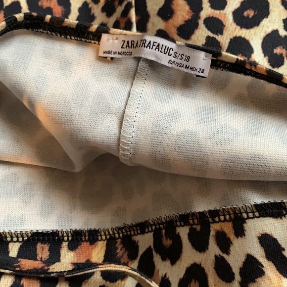 Zara Stretchy Leopard Print Dress - Picture 3 of 3